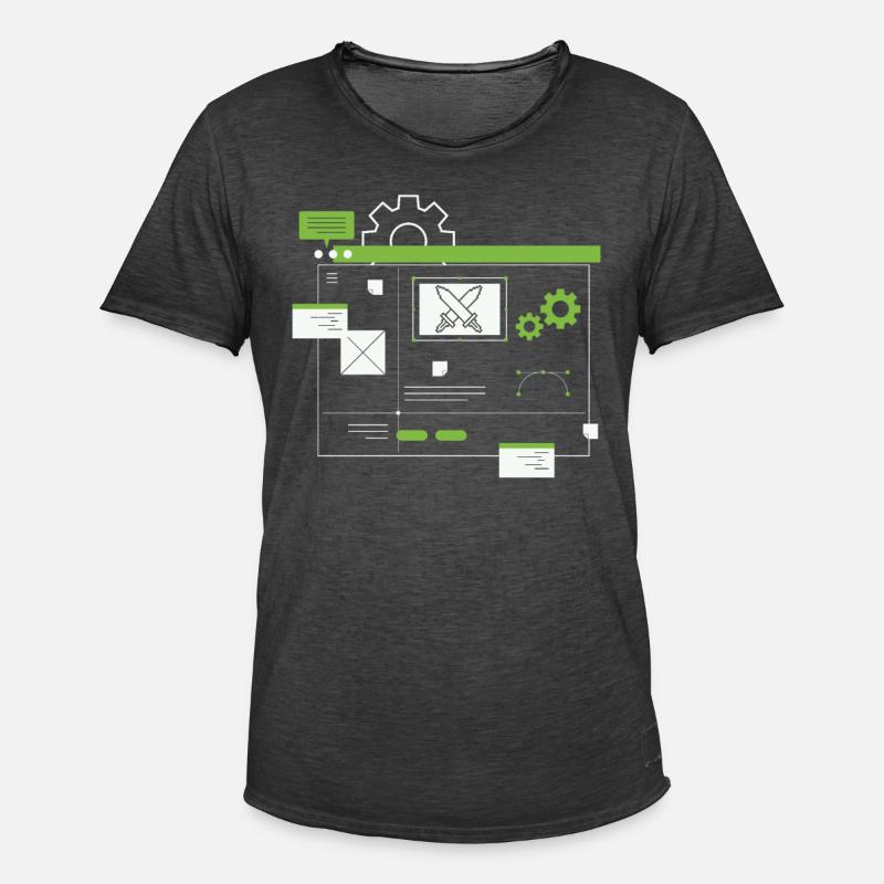 Developer, Coder, Programmer - Men's Vintage T-Shirt - washed black