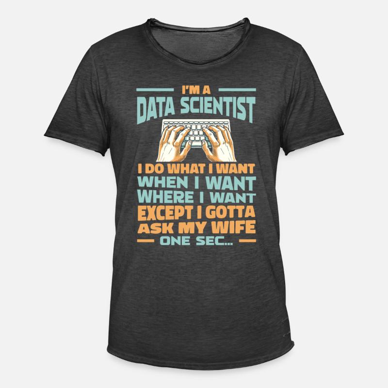 Data Science Data Analyst - Männer Vintage T-Shirt - Vintage Schwarz