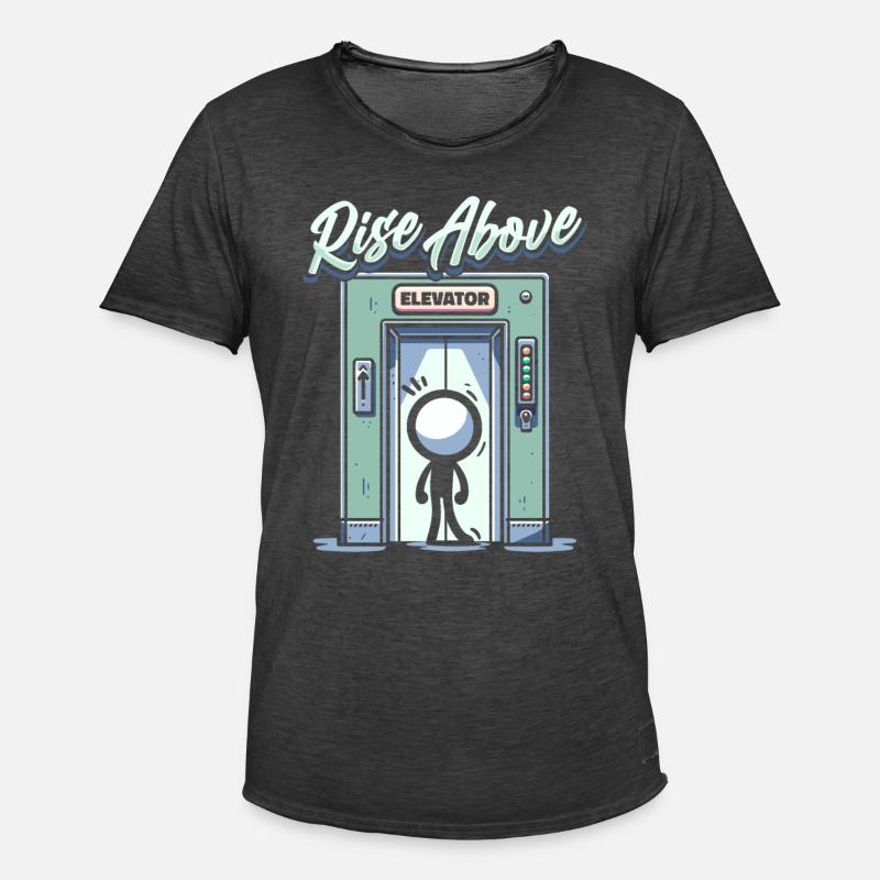 Elevator Elevator - Men's Vintage T-Shirt - washed black