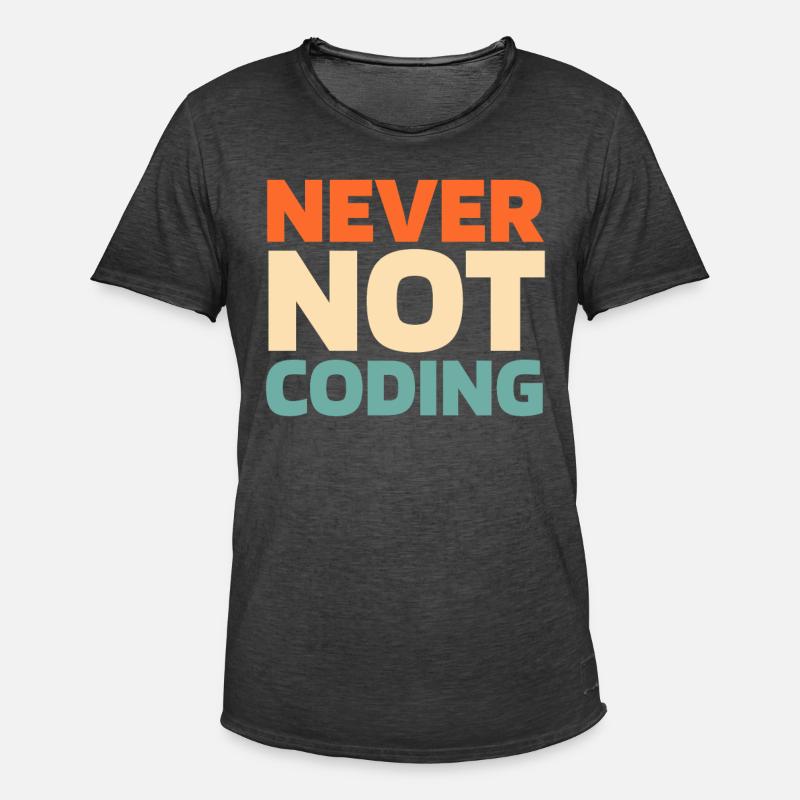 Developer Coder Programmer - Men's Vintage T-Shirt - washed black