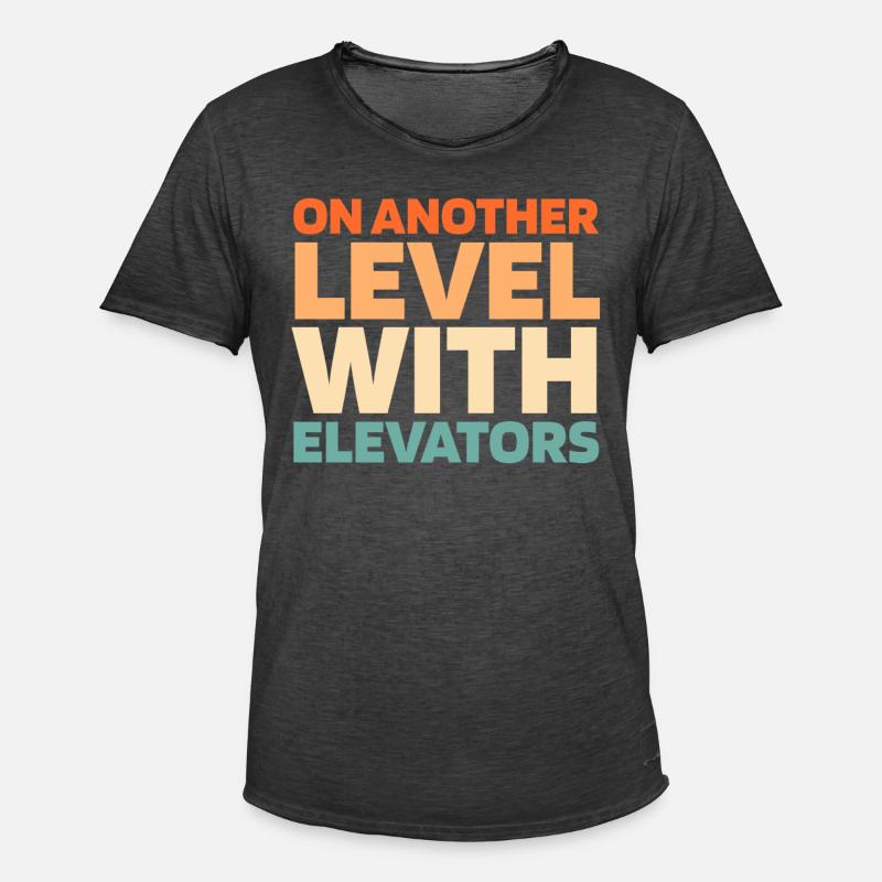 Elevator Elevator - Men's Vintage T-Shirt - washed black