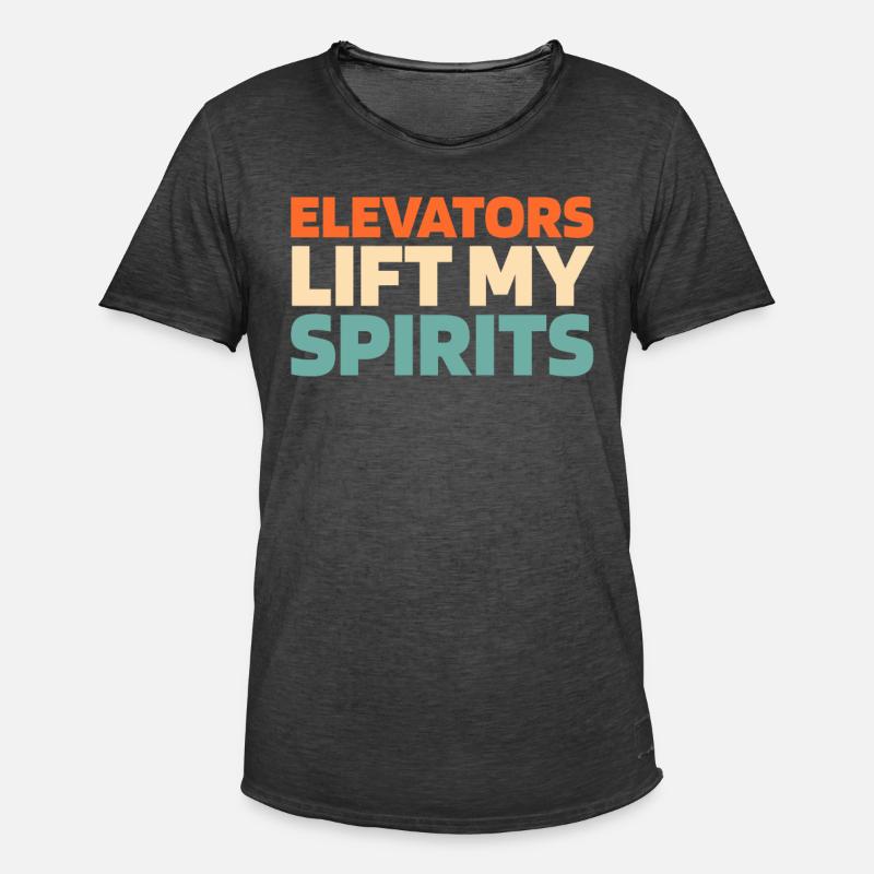Elevator Elevator - Men's Vintage T-Shirt - washed black