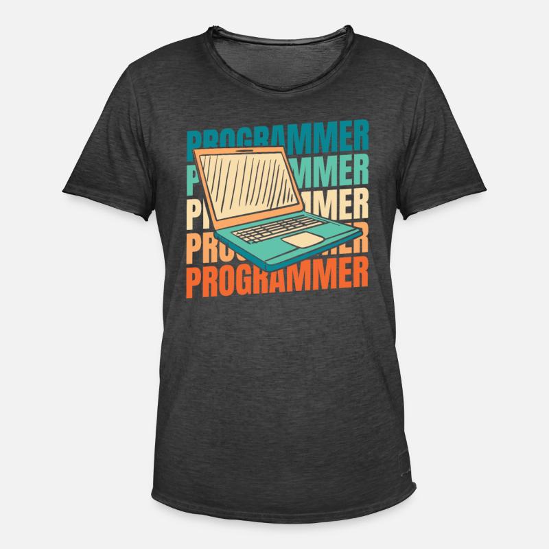 Developer Coder Programmer - Men's Vintage T-Shirt - washed black