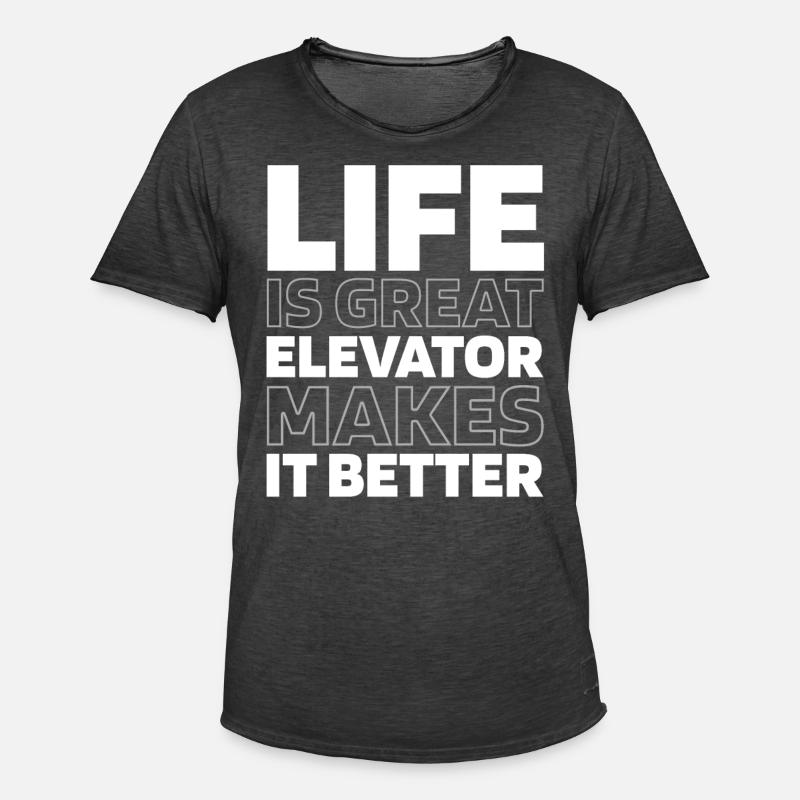 Elevator Elevator - Men's Vintage T-Shirt - washed black