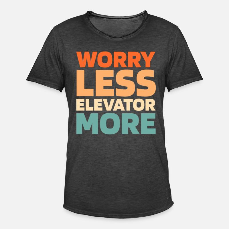 Elevator Elevator - Men's Vintage T-Shirt - washed black