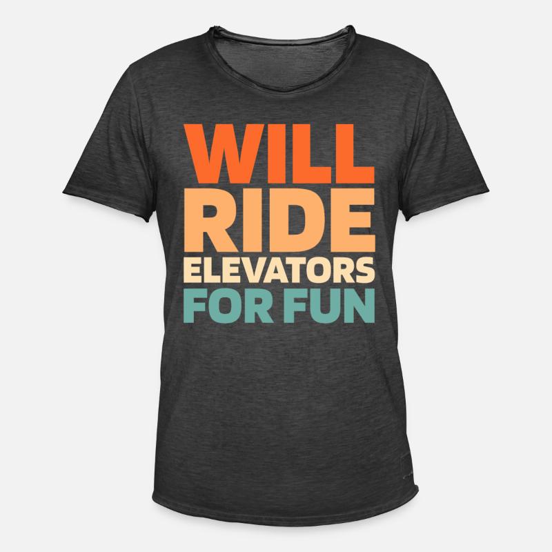 Elevator Elevator - Men's Vintage T-Shirt - washed black