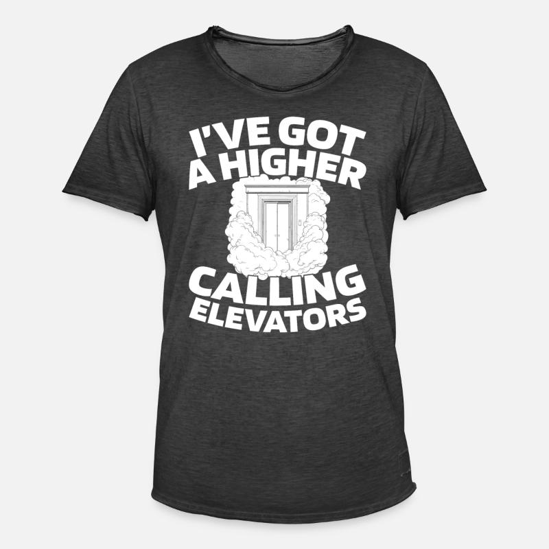 Elevator Elevator - Men's Vintage T-Shirt - washed black