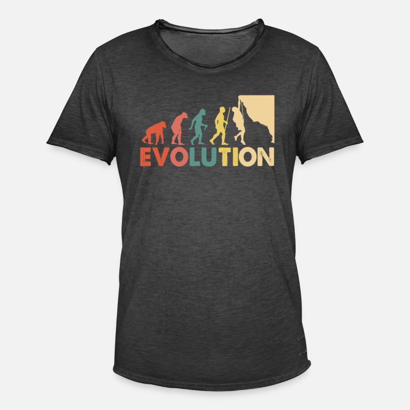 Climbing Evolution Escalade - Men's Vintage T-Shirt - washed black