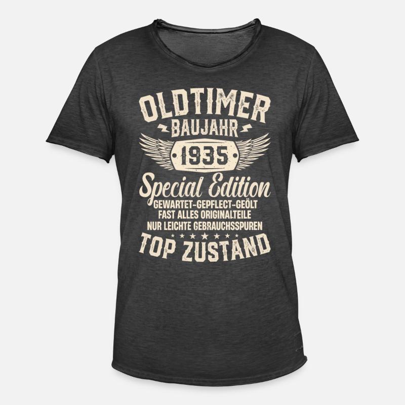 1935 Oldtimer Geschenkidee - Männer Vintage T-Shirt - Vintage Schwarz
