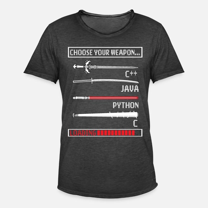 Programmierer Geschenk Java C Programmierung - Männer Vintage T-Shirt - Vintage Schwarz