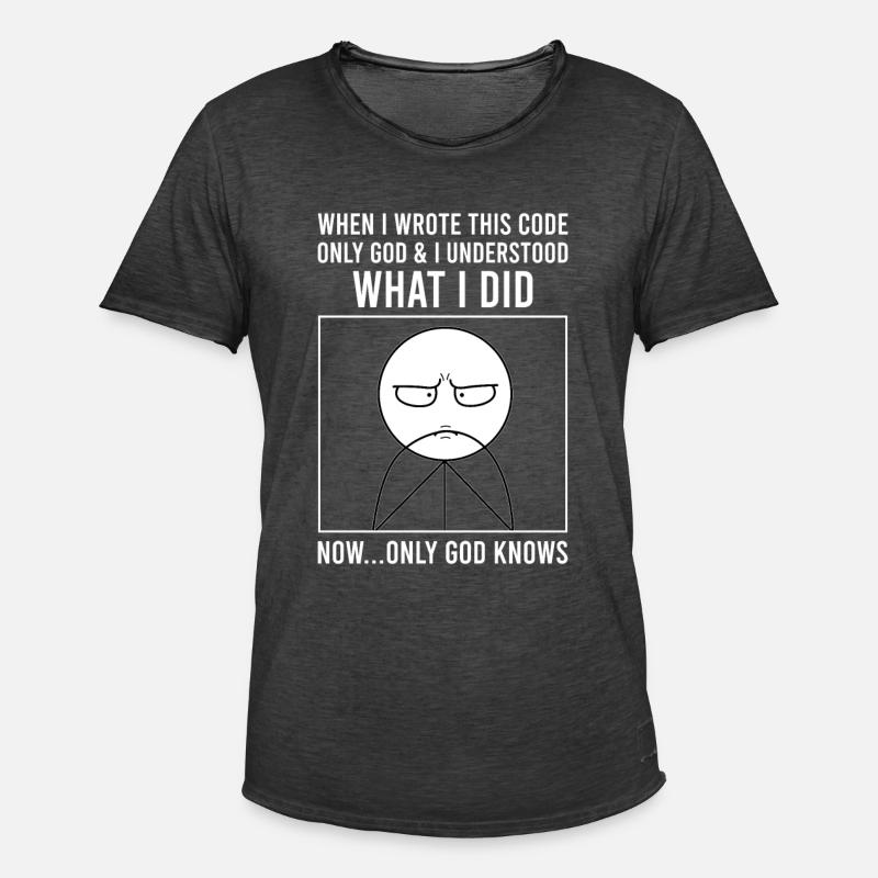 Programmierer Informatiker Softwareentwickler Meme - Männer Vintage T-Shirt - Vintage Schwarz