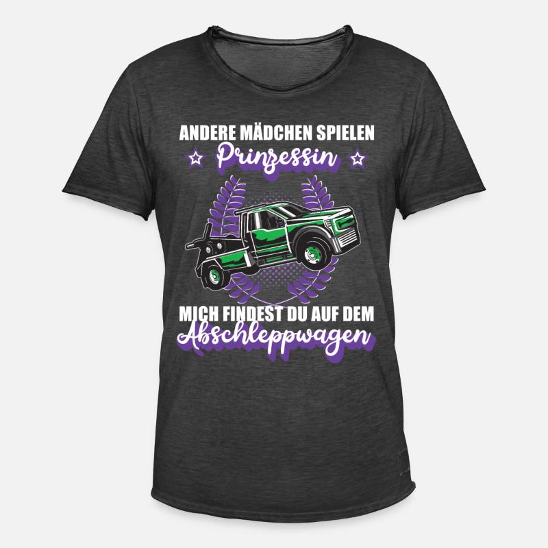 Abschleppwagen Abschleppdienst Mädchen Geschenk - Männer Vintage T-Shirt - Vintage Schwarz