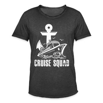 Cruise Ship Cruise Squad Cruise - Männer Vintage T-Shirt - Vintage Schwarz - Vorne - Jose (178cm)