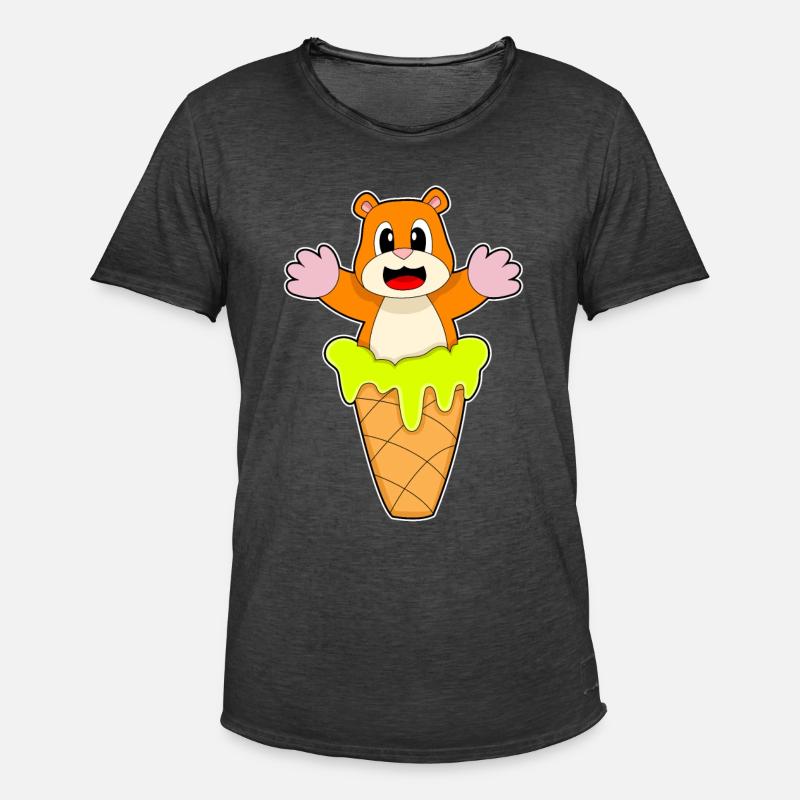 Hamster Waffeleis - Männer Vintage T-Shirt - Vintage Schwarz
