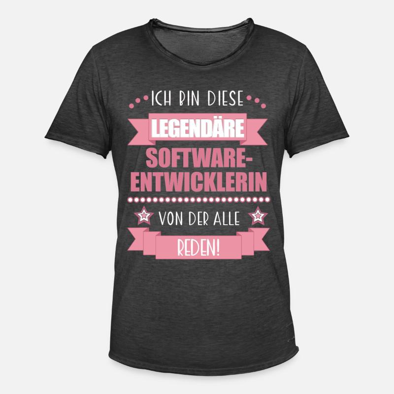 Softwareentwicklerin Codeexpertin süßes Geschenk - Männer Vintage T-Shirt - Vintage Schwarz