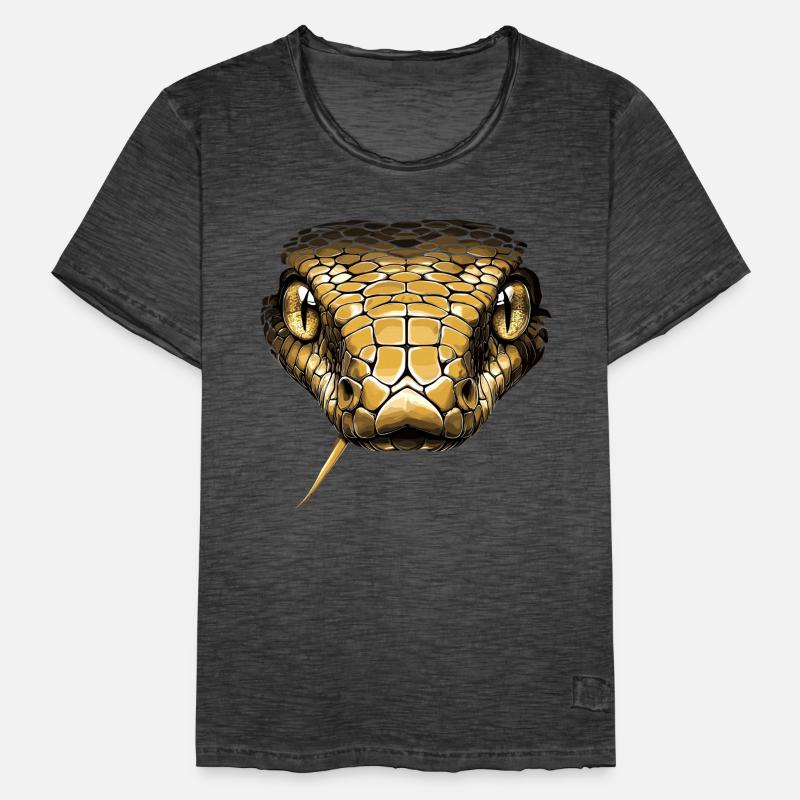 Snake Python Cobra Mamba Rattlesnake Snake Men's Vintage T-Shirt