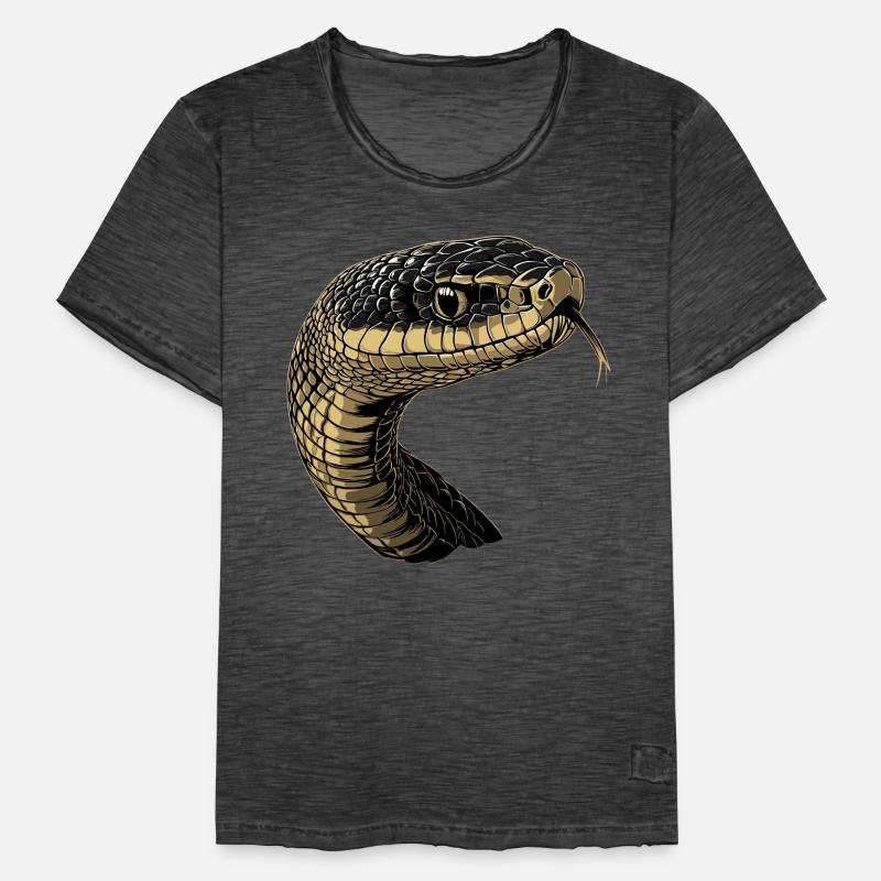 Serpent Python Cobra Mamba Serpent à sonnettes Serpent T-shirt vintage Homme