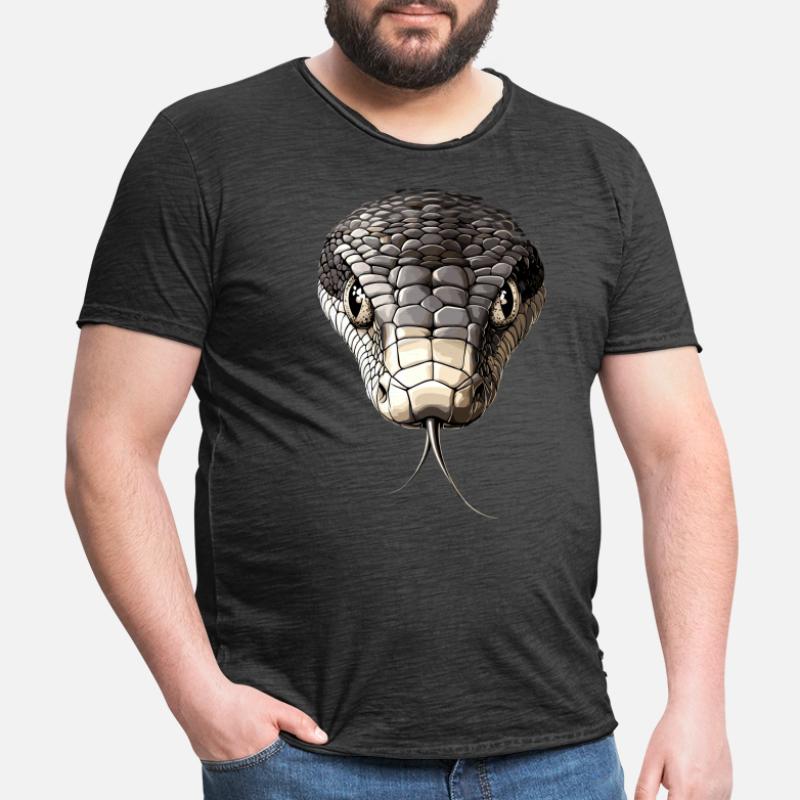 Serpent Python Cobra Mamba Serpent à sonnettes Serpent T-shirt vintage Homme