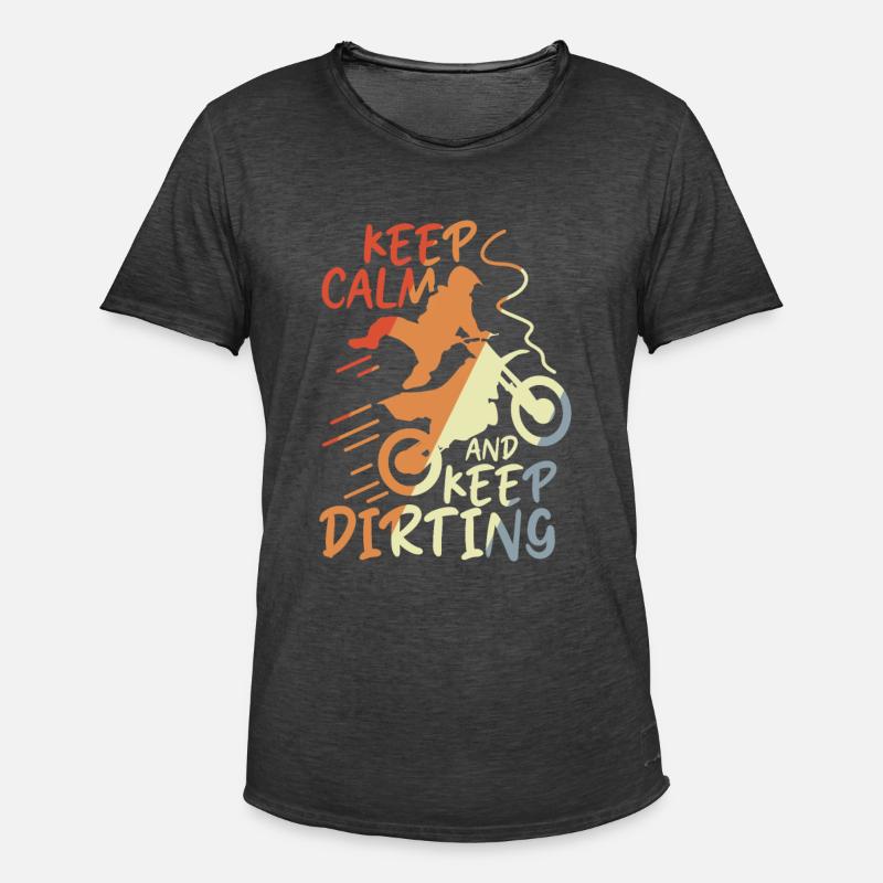 Keep Calm and Keep Dirting - Männer Vintage T-Shirt - Vintage Schwarz