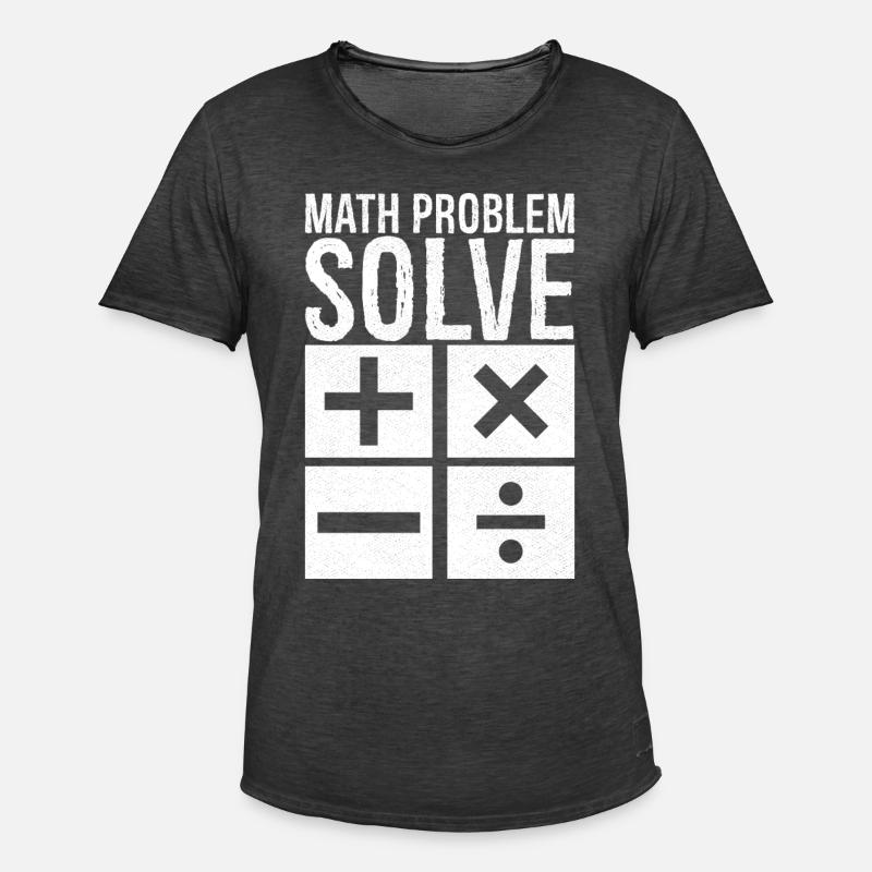 math problem solve - Men's Vintage T-Shirt - washed black
