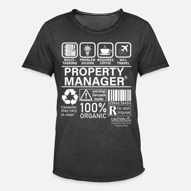 Property Manager Multi Tasking Problem Solving - Men's Vintage T-Shirt - washed black
