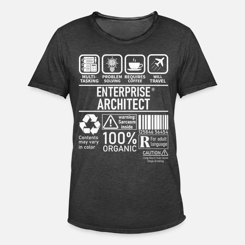 Enterprise Architect multi tasking problem solving - Männer Vintage T-Shirt - Vintage Schwarz