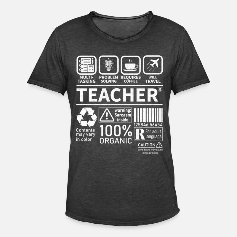 Teacher multi tasking problem solving requires - Männer Vintage T-Shirt - Vintage Schwarz