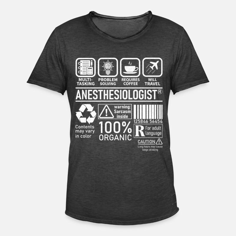 Anestesista multi tasking problem solving - Maglietta vintage da uomo - nero antico
