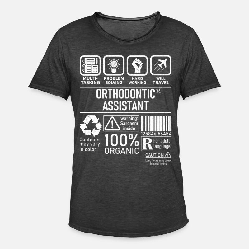 Orthodontic Assistant multi tasking problem - Männer Vintage T-Shirt - Vintage Schwarz