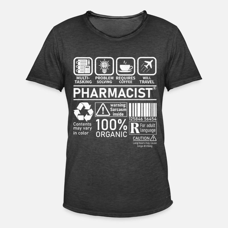 Pharmacist multi tasking problem solving - Men's Vintage T-Shirt - washed black