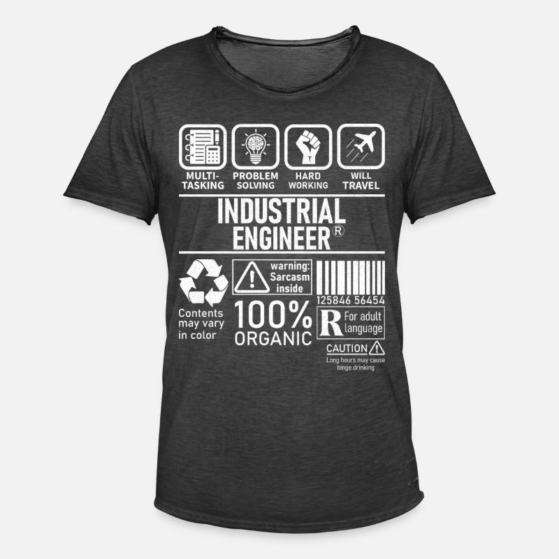 Industrial Engineer multi tasking problem solving - Männer Vintage T-Shirt - Vintage Schwarz