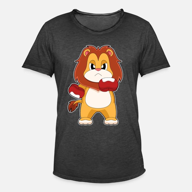 Löwe Boxer Boxhandschuhe Boxen - Männer Vintage T-Shirt - Vintage Schwarz