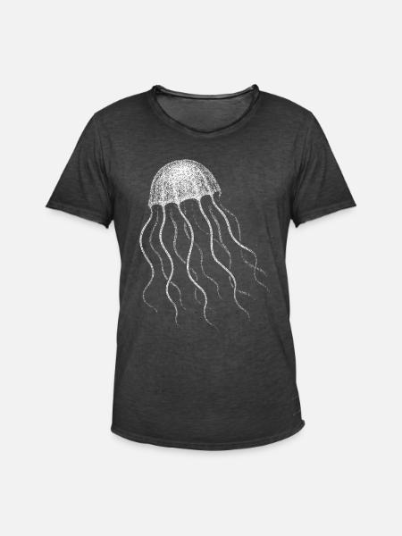 Méduse - T-shirt vintage Homme - noir vintage
