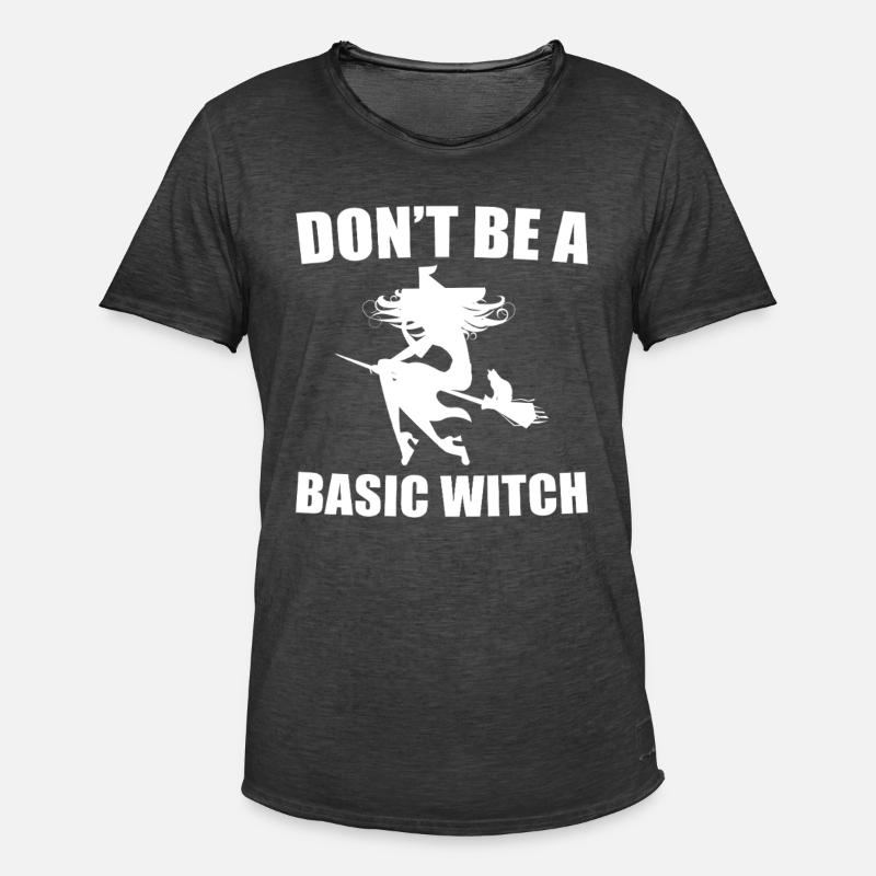 Don't Be A Basic Witch - Men's Vintage T-Shirt - washed black