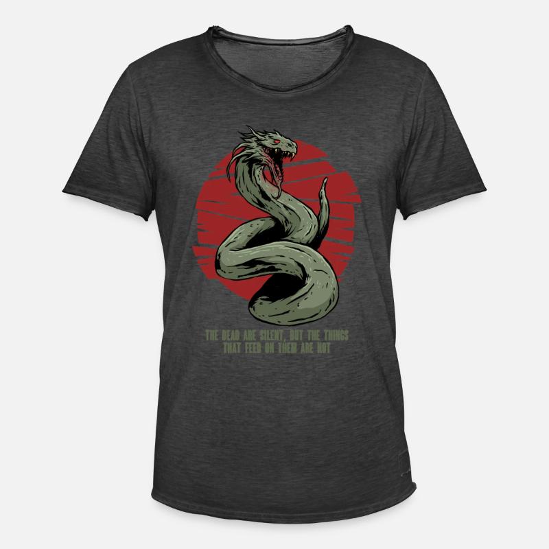 Basilisk Mythological Creatures - Men's Vintage T-Shirt - washed black