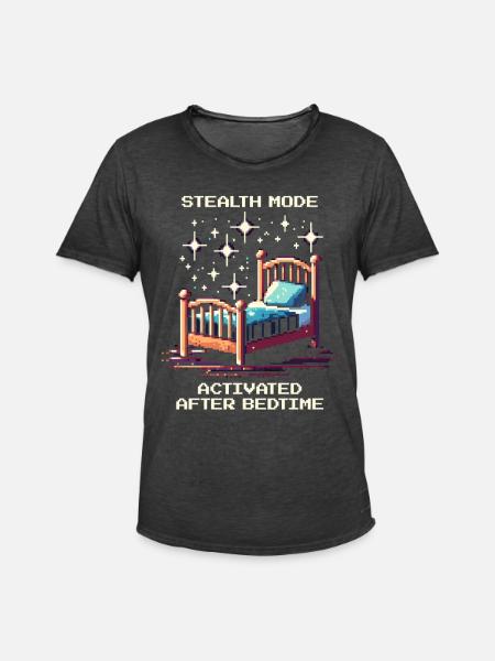 Stealth mode: after bedtime | Parents - Men's Vintage T-Shirt - washed black