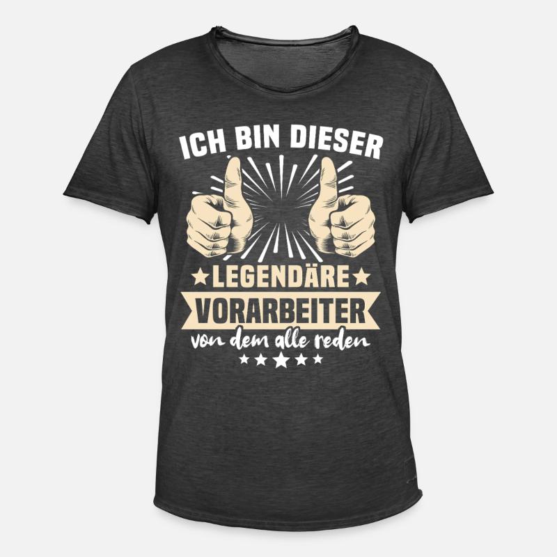 Vorarbeiter Sprüche - Männer Vintage T-Shirt - Vintage Schwarz