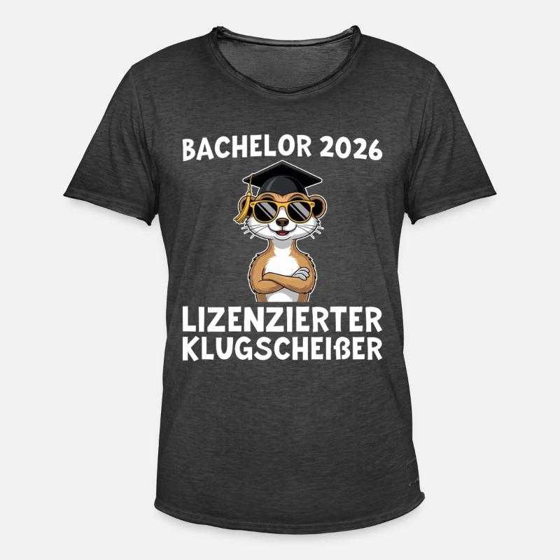 Abschlussprüfung 2026 Bachelortitel Geschenkidee - Männer Vintage T-Shirt - Vintage Schwarz
