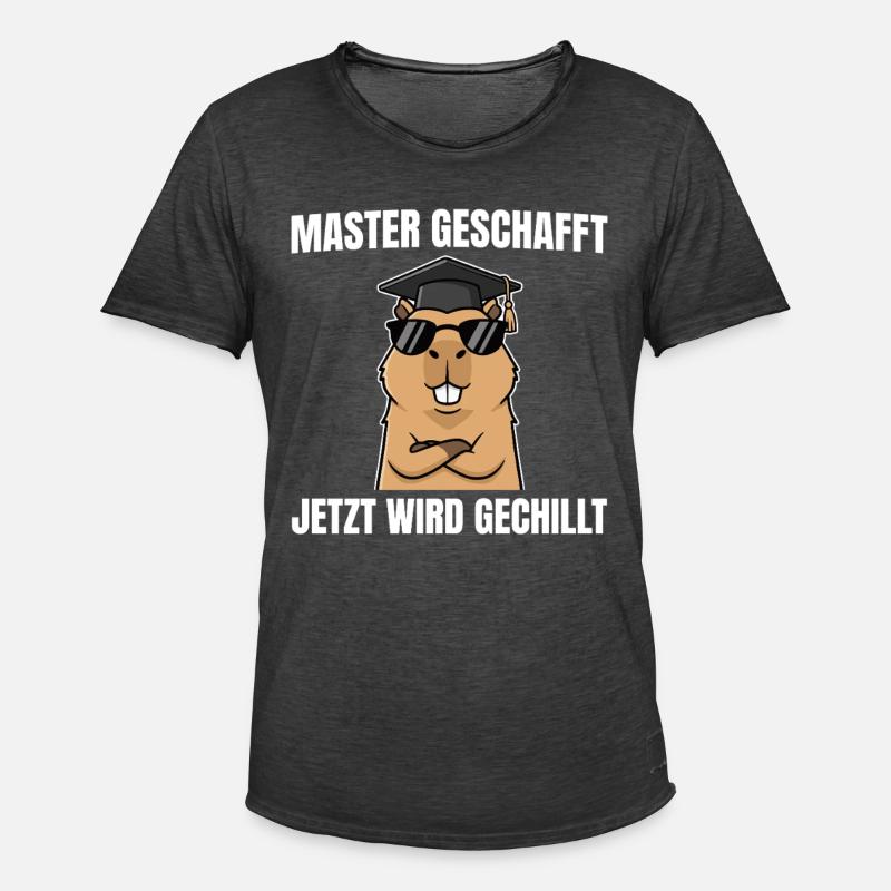 Master Passed Capybara Master's Exam - Men's Vintage T-Shirt - washed black