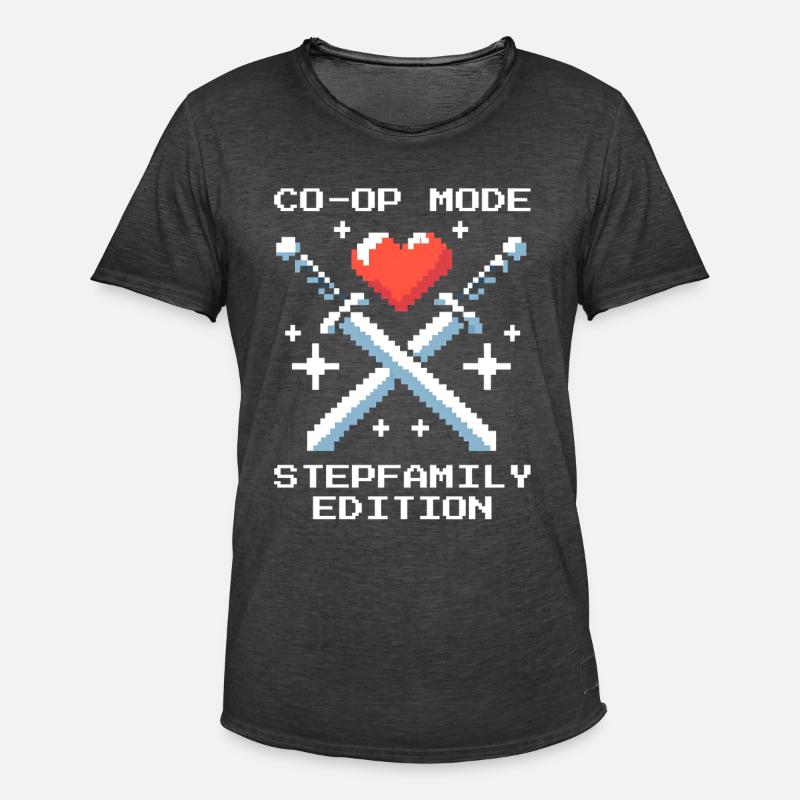 Co-Op-Modus: Stieffamilie-Edition | Patchwork - Männer Vintage T-Shirt - Vintage Schwarz