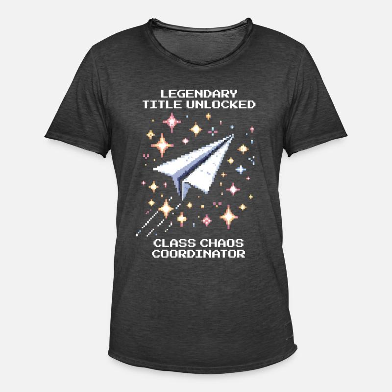 Legendärer Titel freigeschaltet | Klassenchaos - Männer Vintage T-Shirt - Vintage Schwarz