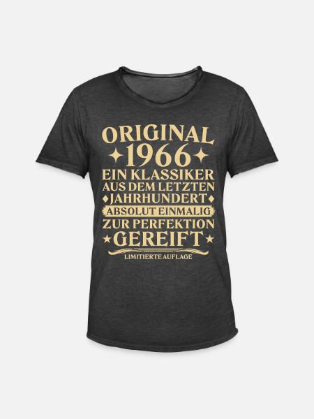 Originalklassikern från 1966, Last Century - Vintage-T-shirt herr - vintagesvart