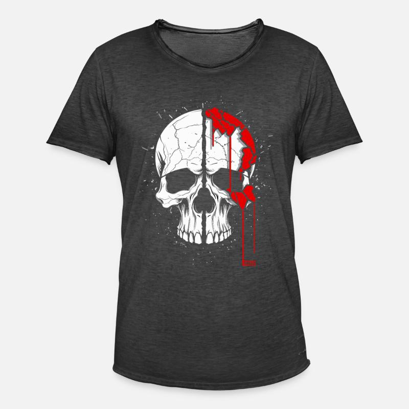 Skull with cool effect - Men's Vintage T-Shirt - washed black