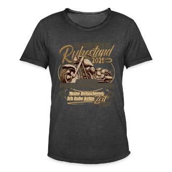 egende, Rente, Ruhestand, Motorrad, 2026 - Männer Vintage T-Shirt - Vintage Schwarz - Vorne