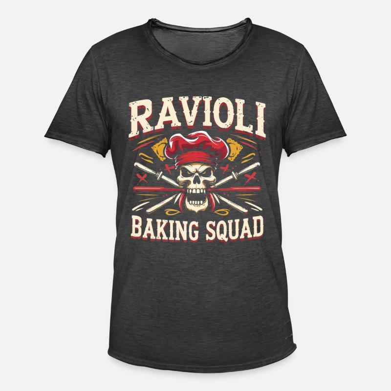 Ravioli Baking Squad - Männer Vintage T-Shirt - Vintage Schwarz