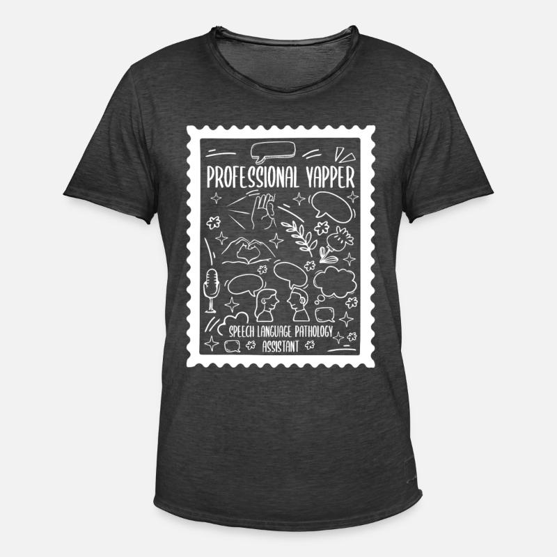 Professionelle Yapper Speech Language SLP - Männer Vintage T-Shirt - Vintage Schwarz