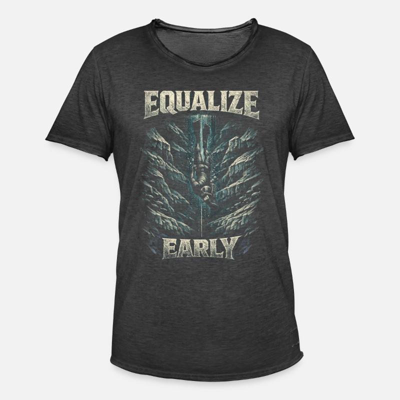 Apnoetauchen Freitauchen Equalize Early - Männer Vintage T-Shirt - Vintage Schwarz