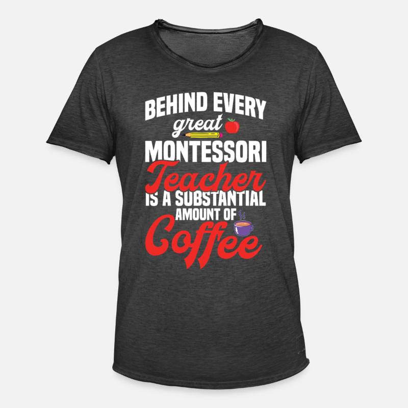 Montessori-Lehrer-Methode Schule - Männer Vintage T-Shirt - Vintage Schwarz