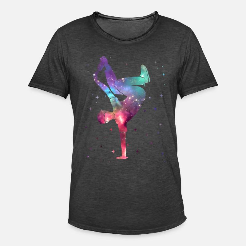 Breakdancing Breakdancer Weltraum Breakdance - Männer Vintage T-Shirt - Vintage Schwarz