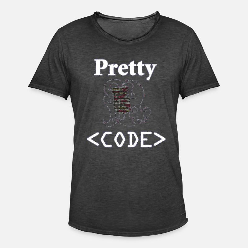 Programmeur, joli code, cadeau - T-shirt vintage Homme - noir vintage
